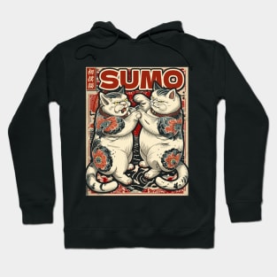 Japanese Sumo Wrestling Cats Men Women Kids Hoodie